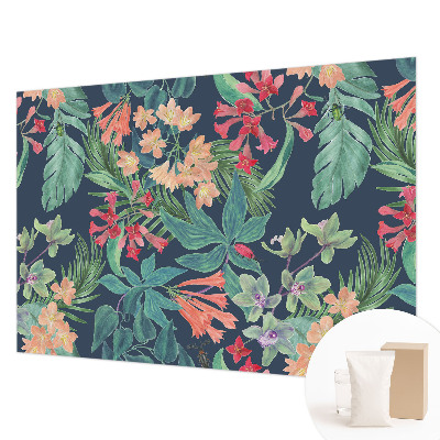 Kwalitatief fotobehang met een print van tropische bloemen