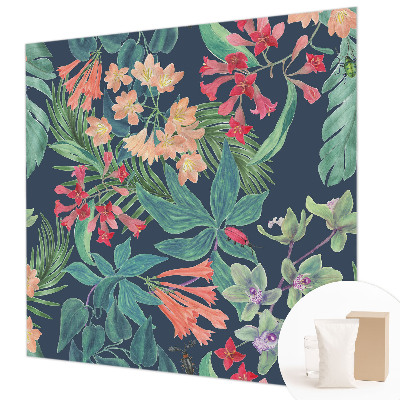 Kwalitatief fotobehang met een print van tropische bloemen