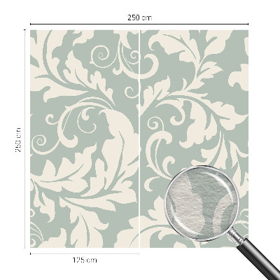 Vliesbehang fotobehang Decoratieve bladeren