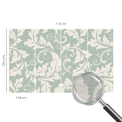 Vliesbehang fotobehang Decoratieve bladeren