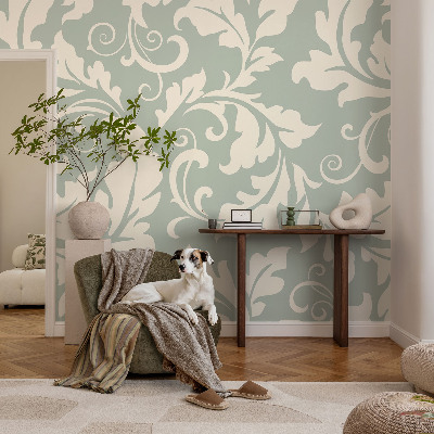 Vliesbehang fotobehang Decoratieve bladeren