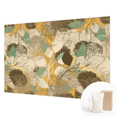 Fotobehang vlies met botanische print met weelderige planten