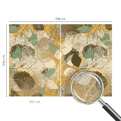 Fotobehang vlies met botanische print met weelderige planten