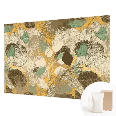 Fotobehang vlies met botanische print met weelderige planten