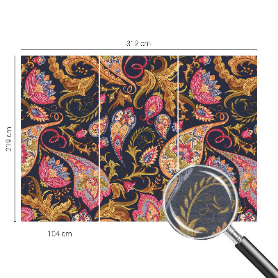 Vliesbehang fotobehang woonkamer Kleurrijk paisley-patroon