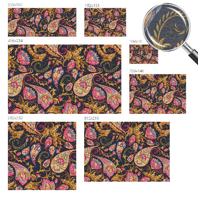 Vliesbehang fotobehang woonkamer Kleurrijk paisley-patroon