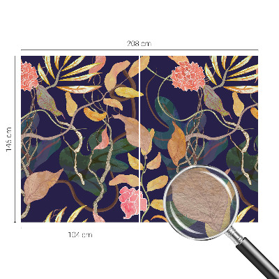 Muurbehang met een plantaardige, elegante print