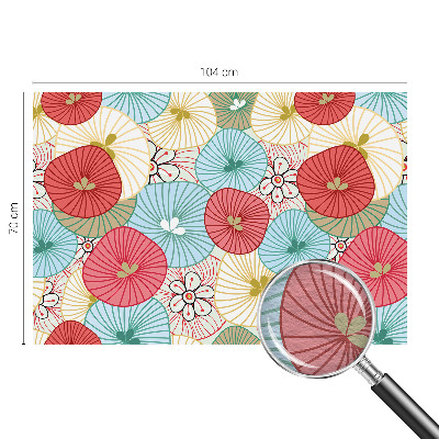 Behang met print met een bloemenpatroon