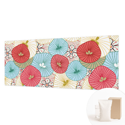 Behang met print met een bloemenpatroon