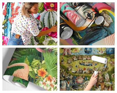 Behang met print Bloemenpatroon