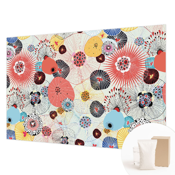 Foto behang op maat Kleurrijke bloemen