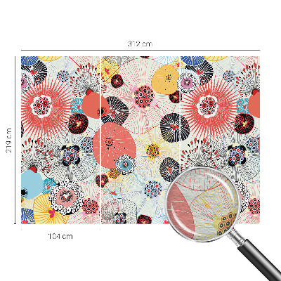 Foto behang op maat Kleurrijke bloemen