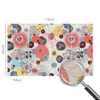 Foto behang op maat Kleurrijke bloemen