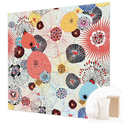 Foto behang op maat Kleurrijke bloemen