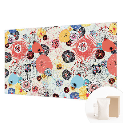 Foto behang op maat Kleurrijke bloemen