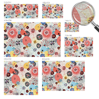 Foto behang op maat Kleurrijke bloemen