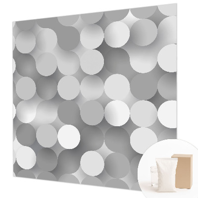 Fotobehang slaapkamer Grijze cirkels