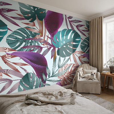 Fotobehang voor de slaapkamer Tropische compositie