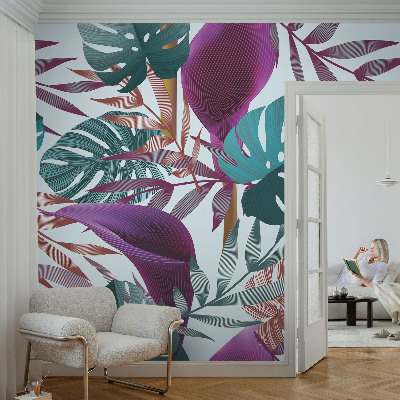 Fotobehang voor de slaapkamer Tropische compositie