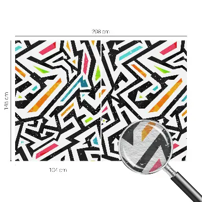 Fotobehang voor slaapkamer met een abstract mozaïekpatroon