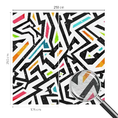 Fotobehang voor slaapkamer met een abstract mozaïekpatroon