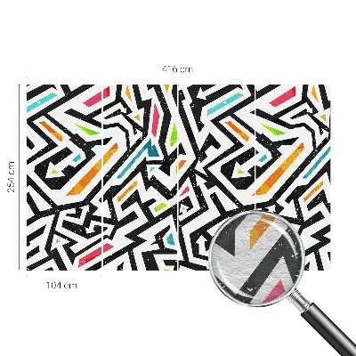 Fotobehang voor slaapkamer met een abstract mozaïekpatroon
