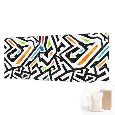 Fotobehang voor slaapkamer met een abstract mozaïekpatroon