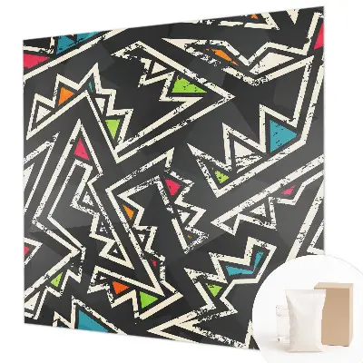 Modern fotobehang voor de woonkamer met een energetisch geometrisch motief