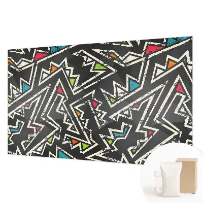 Modern fotobehang voor de woonkamer met een energetisch geometrisch motief