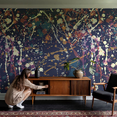 Luxe fotobehang met een kleurrijke abstracte print