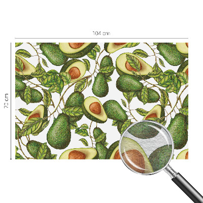 Groot fotobehang met een avocadopatroon