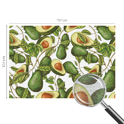 Groot fotobehang met een avocadopatroon