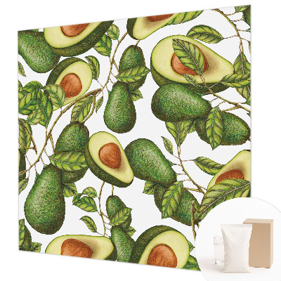 Groot fotobehang met een avocadopatroon