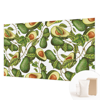 Groot fotobehang met een avocadopatroon