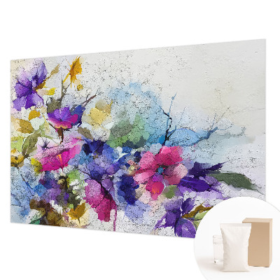 Fotobehang met abstracte bloemen