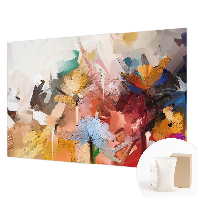 Fotobehang op maat met een abstract bloemenmotief