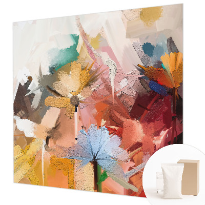 Fotobehang op maat Abstracte bloemen