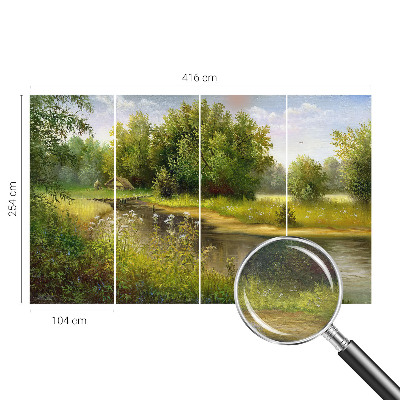 Behang met print Landelijk landschap