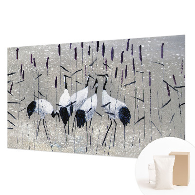 Fotobehang woonkamer Harmonieuze kraanvogels