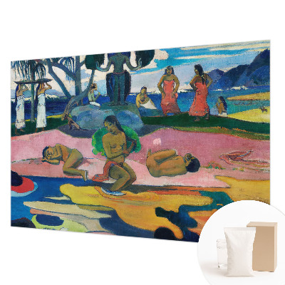 Fotobehang voor de woonkamer met een tropisch vakantiethema