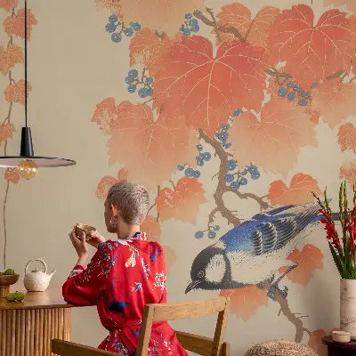 Modern fotobehang voor de woonkamer met het ontwerp 'Wijnharmonie'