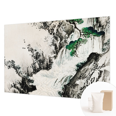 Sfeervol fotobehang met een natuurlijke waterval