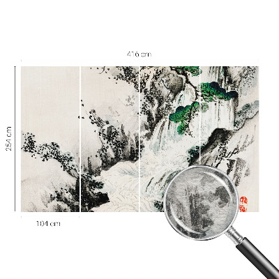 Sfeervol fotobehang Natuurlijke waterval