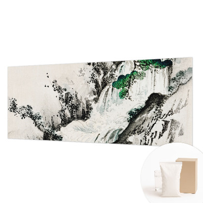 Sfeervol fotobehang met een natuurlijke waterval