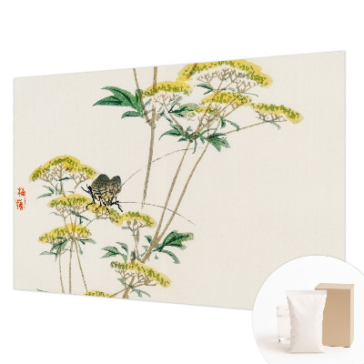 Groot fotobehang met bloemenmotief in natuurlijke kleuren