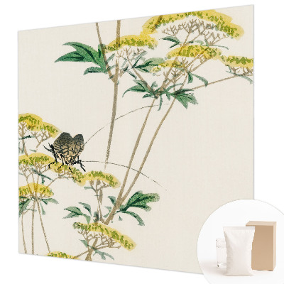Groot fotobehang met bloemenmotief in natuurlijke kleuren
