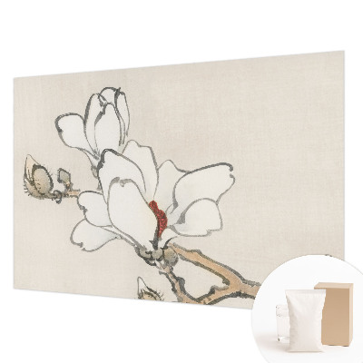 Vlies fotobehang met delicate magnolia's