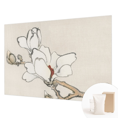 Vlies fotobehang met delicate magnolia's