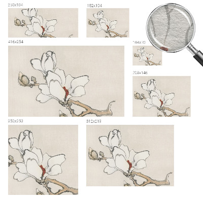 Vlies fotobehang met delicate magnolia's