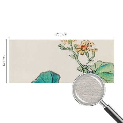 Vliesbehang fotobehang Bloem en bladeren